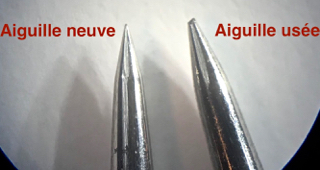 Aiguille neuve et aiguille usée
